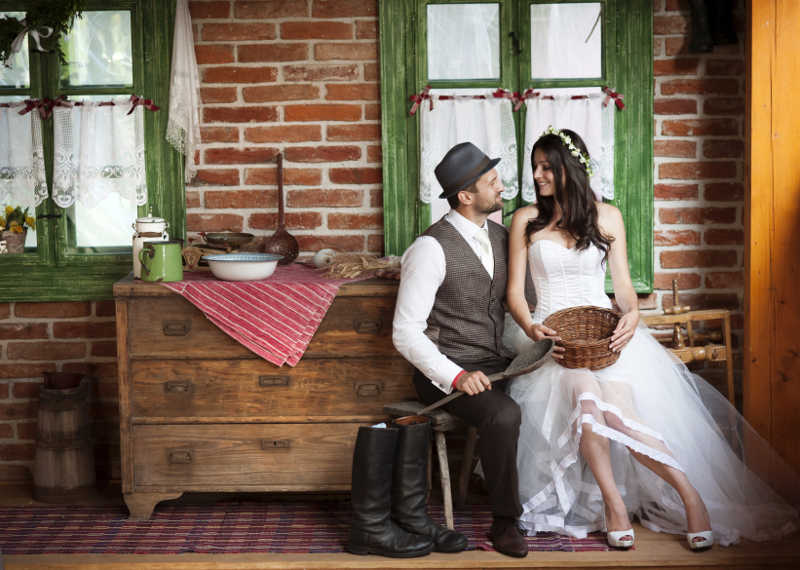 Beautiful bride and their country style wedding Beautiful bride and their country style wedding